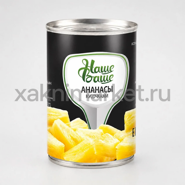 Ананасы кусочки 580мл ж/б *12 ТМ Наше Ваше